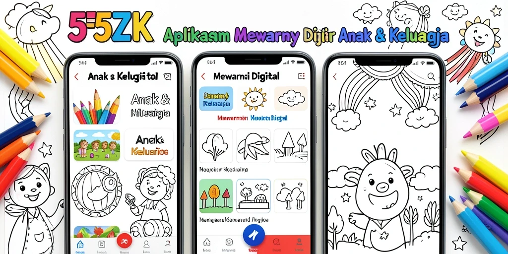 Antarmuka aplikasi 555ZK yang menarik dan berwarna-warni.
