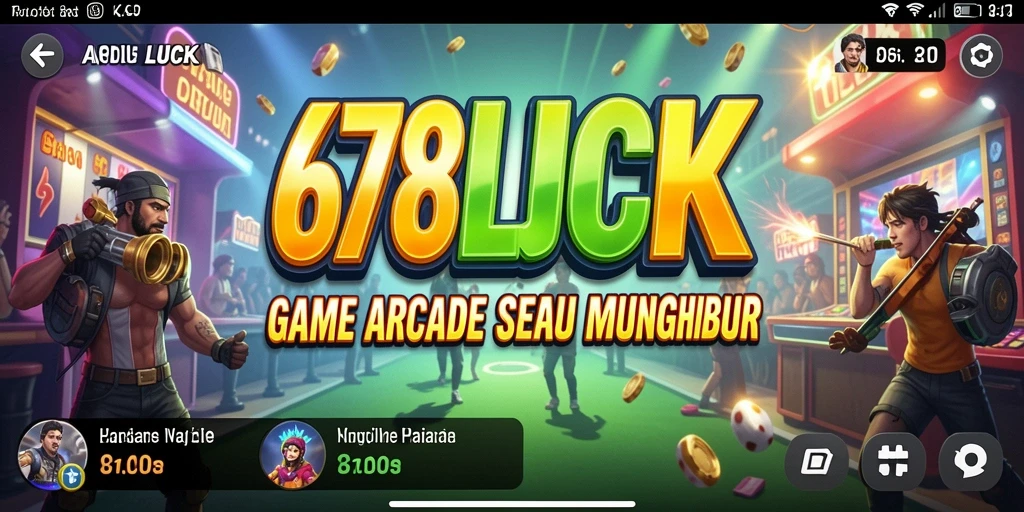Tampilan antarmuka menarik dari game arcade 678LUCK.