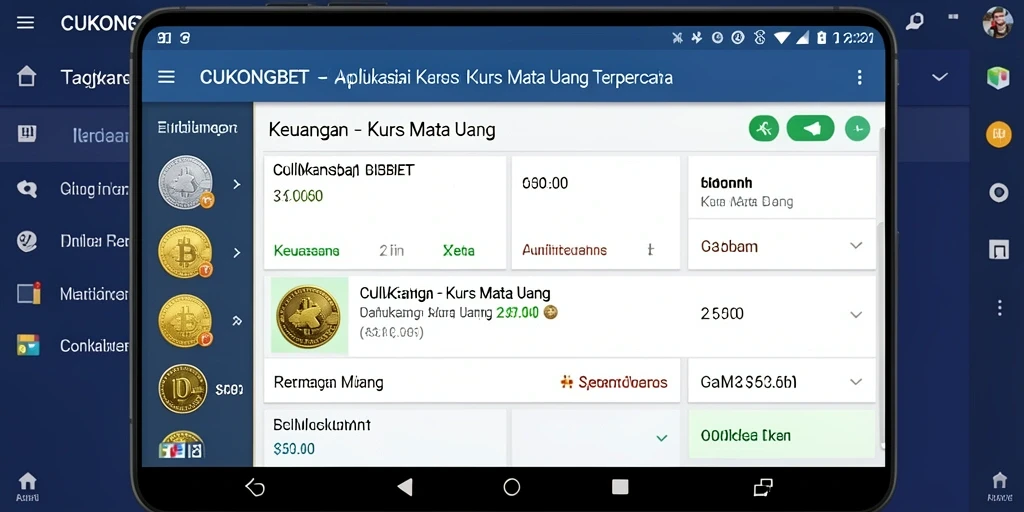 Tampilan antarmuka CUKONGBET yang user-friendly dan informatif.