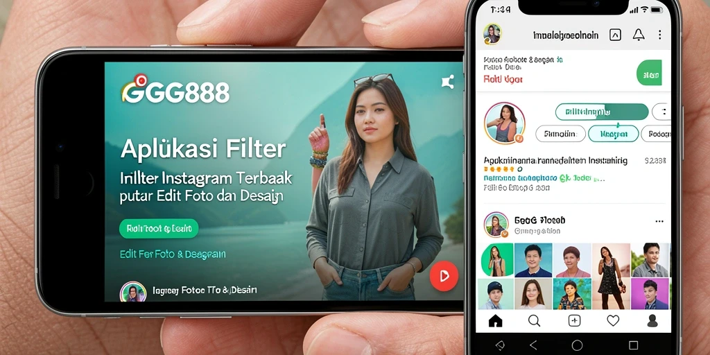 Tampilan antarmuka GGG888 yang intuitif dan menarik untuk filter Instagram.