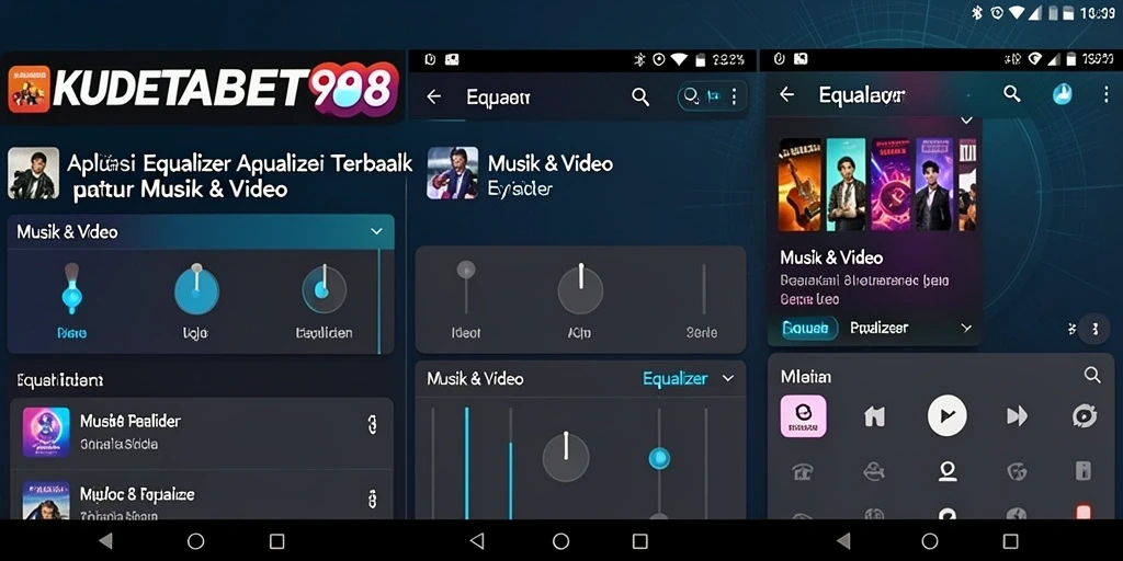Tampilan antarmuka KUDETABET98 yang intuitif untuk pengaturan Equalizer.