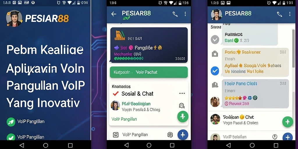 Antarmuka PESIAR88 yang ramah pengguna untuk panggilan VoIP.