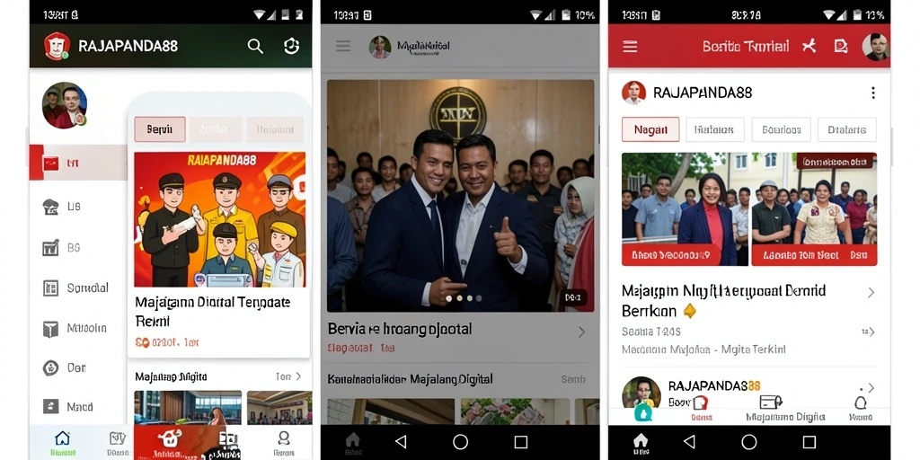 Screenshot antarmuka RAJAPANDA88 yang menampilkan berbagai kategori berita.