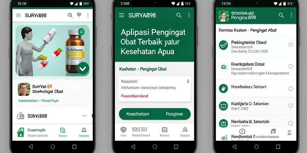 Tampilan antarmuka aplikasi SURYA898 yang menarik dan informatif.