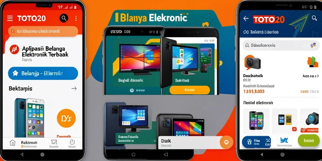 Antarmuka aplikasi TOTO20 yang menarik dan fungsional untuk belanja elektronik.